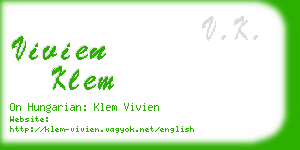 vivien klem business card